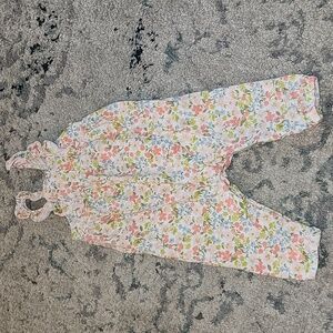 Carter's Baby Flower Jumpsuit With Snap Buttons